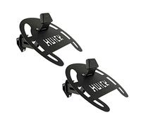 HUCK Confezione da 2 supporti da parete per casco da equitazione, per casco da moto, cappotti (base, nero)