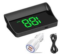 HUD Head Up Display Auto con Caricatore Auto, Tachimetro GPS Universale, Tachimetro Digitale Auto Tachimetro Speedometro GPS Speedometro per Auto Moto, Plug & Play Proiezione Parabrezza