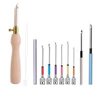 HuddleGlow 11Pcs Punch Needle Tool Kit Ricamo Stitching Punch Needle e Needle Threader Ricamo Poking Tools