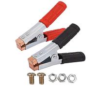 HuddleGlow 2 X Pinze A Coccodrillo Morsetti A Coccodrillo con Test Batteria in Rame Heavy Duty