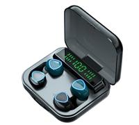 HuddleGlow M22 Cuffie Wireless per Coppia con Display Digitale Touch Cuffie Bluetooth Doppi Auricolari Cuffie con Cancellazione del Rumore