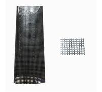HUDFVIOI Fogli di Rete di Plastica Tessuto a Rete in plastica for tappeti e Borse, Ganci for Fili, Forniture Artigianali Fai da Te, for, realizzate con a griglia in(Black-Large Grid)