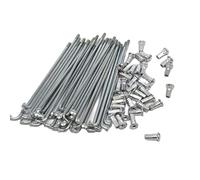 HUDFVIOI Raggi di Bicicletta Bicicletta elettrica 10G Diametro3,0mm Lunghezza 97-239mm Raggi + nippli 37pz/Lotto per la Sostituzione di Parti di Biciclette(10G175mm)