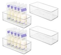 Hudgan Set di 4 contenitori per latte materno, salvaspazio, per conservare il latte materno in frigorifero e congelatore, adatto per borse Lansinoh e Medela