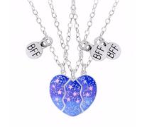 Hudiepan 3 Pezzi Collana Amicizia a Tre, Collane Amicizia Best Friends BFF, BFF Collane Best Friends Collana, Collane Per Migliori Amiche 3, Ragazze Best Friends per Migliori Amici Graduazione