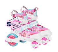 HUDORA Pattini a rotelle My First Quad in diverse misure e colori - pattini a rotelle di qualità per bambini fino a 20kg - pattini regolabili - sicuri e con rotelle grandi per iniziare