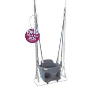 HUDORA Seggiolino per altalena Toddler - Altalena per bambini con borsa - Altalena stabile da esterno con schienale imbottito e cintura di sicurezza - Seggiolino per bimbi fino a 12 kg