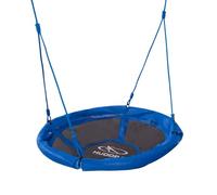 HUDORA Altalena a nido 90 - altalena nido in plastica blu per carico fino a 100kg - altalena con diametro di 90cm per interni ed esterni - Altalena familiare regolabile per bambini e adulti