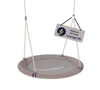 HUDORA Altalena a nido Lounge - Altalena nido con altezza regolabile e diametro da 90/110 cm per carico fino a 150kg - Altalena con seduta chiusa - Altalena familiare per interni ed esterni