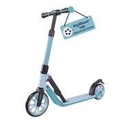 HUDORA BigWheel 180 Advanced Junior, blu cielo- Monopattino per bambini dai 3 anni sicuro e di qualità, Monopattino pieghevole con catarifrangenti, Monopattino regolabile per ragazzi/e fino a 60 kg