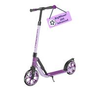 HUDORA Monopattino BigWheel® 205 Advanced - Monopattino comodo in alluminio sicuro per peso fino a 100kg - Altezza regolabile e struttura pieghevole - Monopattino bambini/ragazzi e adulti