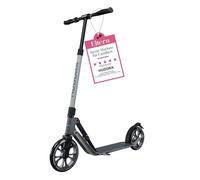 HUDORA BigWheel 230 Advanced Scooter - Monopattino stabile in alluminio fino a 120kg - Monopattino pieghevole silenzioso con cavalletto e campanello - Kick Scooter per bimbi/ragazzi e adulti - shadow