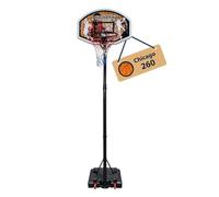HUDORA Canestro da basket Chicago - Canestro da basket regolabile da 206 a 260cm - Canestro da basket mobile da esterno per bambini/ragazzi e adulti - Canestro basket con supporto e ruote