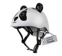 HUDORA Casco unisex per bambini Pandy, taglia 44-47, bianco/nero