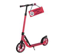 HUDORA Monopattino BigWheel® 205 Advanced - ruby - Monopattino comodo in alluminio per peso fino a 100kg - Altezza regolabile e struttura pieghevole - Monopattino bambini/ragazzi e adulti