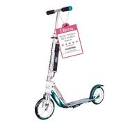HUDORA Monopattino BigWheel 205, Monopattino in alluminio resistente, Monopattino pieghevole regolabile con cavalletto, Monopattino sportivo per bambini e adulti fino a 100 kg, turchese