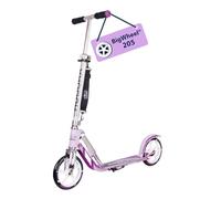 HUDORA Monopattino BigWheel 205 - Monopattino in alluminio resistente - Monopattino pieghevole regolabile in altezza - Monopattino per bambini e adulti fino a 100 kg - Con cavalletto - viola