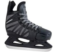 Hudora - Pattini da Hockey per Bambini e Ragazzi, Power Play, Nero, Taglia Ice Skates 32-35 - Scarpe da Hockey su Ghiaccio, Colore: Nero