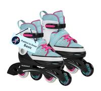 HUDORA Pattini in linea Basic mint - misure 30-33 - Pattini in linea per bambini e ragazzi in diverse misure - Pattini a rotelle regolabili su 4 misure - Ideali per iniziare con un modello di qualità