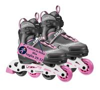 HUDORA Pattini in linea Mia magnolia - misure 29-32 - Pattini in linea per bambini/ragazzi e adulti in più misure e colori - Pattini a rotelle regolabili fino a 4 misure - Pattini comodi e di stile