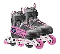 HUDORA Pattini in linea Mia magnolia - misure 33-36 - Pattini in linea per bambini/ragazzi e adulti in più misure e colori - Pattini a rotelle regolabili fino a 4 misure - Pattini comodi e di stile