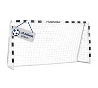 HUDORA Porta da calcio stadio - Porta da calcio stabile per bambini e adulti - Porta da calcio resistente alle intemperie con rete stretta per la casa - Porta da cancello all'aperto di alta qualità