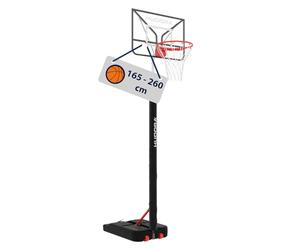 HUDORA RoCo 260 - Supporto da basket pieghevole regolabile in altezza, adatto per interni ed esterni, per bambini e ragazzi, con supporto, colore: grigio