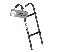 HUDORA Scaletta per trampolino - scaletta regolabile per tappeto elastico con 2-3 pioli - scala di sicurezza stabile in acciaio verniciato a polvere per trampolini outdoor - per più altezze