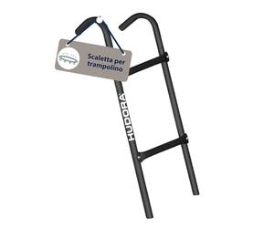 HUDORA Scaletta per trampolino - scaletta regolabile per tappeto elastico con 2-3 pioli - scala di sicurezza stabile in acciaio verniciato a polvere per trampolini outdoor - per più altezze