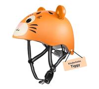 HUDORA Tiggy - Casco da bicicletta per bambini con simpatico motivo tigre, ideale per bicicletta/scooter e bicicletta