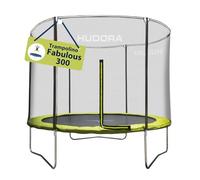 HUDORA Trampolino Fabulous 300V - Trampolino outdoor con rete di sicurezza - Trampolino da giardino per bambini e adulti - Trampolino con ampia copertura bordi fino a 100 kg