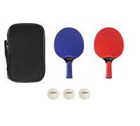 HUDORA Set da ping pong outdoor - set da ping pong di pregio con 2 racchette e 3 palline - set di racchette da ping pong con borsa per custodia - racchette da ping pong da esterno