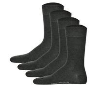 Hudson 4 Paio di Calze da Uomo - Only Calze Fascia Elastica,Bianco e Nero (2x