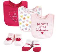 Hudson Baby Be Mine Valentine, set di bavaglino e calzini, unisex, in cotone, taglia unica