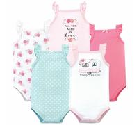 Hudson Baby senza Maniche Tuta, Rosa Happy Camper, 5-Pack