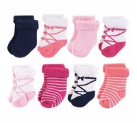 Hudson Baby Spugna Rotolo Polsino Calzini, 8-Pack, Basic Balletto