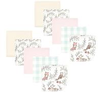 Hudson Baby Unisex Baby Flannel Washcloths, Girl Woodland Pals 10Pk, One Size