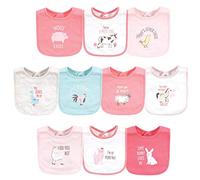 Hudson baby Unisex Baby Monthly Milestone Interlock Bibs Bandana