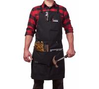 Hudson Durable Goods Grembiule in tela cerata resistente per uomo e donna, grembiule da lavoro incrociato regolabile con tasche per attrezzi, imp