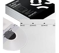 Hudson Hi-Fi Custodie interne antistatiche per dischi in vinile, confezione da 500, proteggono i tuoi album LP da graffi, polvere e sporco, in carta di riso senza acidi, per interni