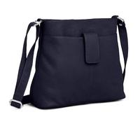 Hudson & James Borsa a tracolla da donna in vera pelle per tutti i giorni, a tracolla, per iPad, blu navy, M