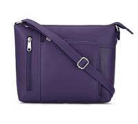 Hudson & James Borsa a tracolla da donna in vera pelle per tutti i giorni, Viola
