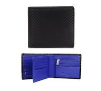 Hudson & James Portafoglio da uomo in vera pelle con blocco RFID, con porta carte, scomparti per banconote, tasca portamonete con cerniera, portafogli minimalisti da uomo, con confezione regalo, nero