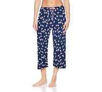 HUE Basic Printed Knit Capri Pajama Sleep Pant, Made with Temperature Control Technology Pantaloni Pigiama, Sedia da Spiaggia Medievale, L Donna
