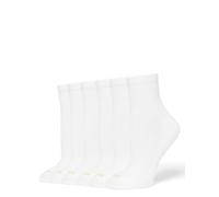 HUE Calzini Mini Crew, Bianco-Confezione da 6 Paia, Taglia Unica (Pacco da 6) Donna