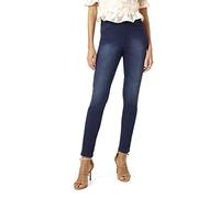 HUE Leggings in Denim Reversibile a Vita Alta, Calze da Donna, Stile Lavato Blu Scuro e Nero, XL