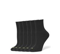 HUE Mini Crew Sock 6 Pair Pack Calzini, Nero, Confezione da 6 Paia, Taglia Unica (Pacco da 6) Donna