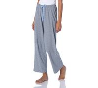 HUE Pantaloni Lunghi Pigiama in Maglia Stampata, Bella Blue-Mini Scarabocchio, M Donna