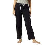HUE Sleepwell Basic Printed Knit Performance Sleep Pajama Pant, Made with Temperature Regulating Technology Pantalone del Pigiama, Nero, S Donna