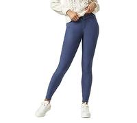HUE Ultra Soft Fleece Lined Denim Leggings Calzetteria, Medium Wash, L Donna